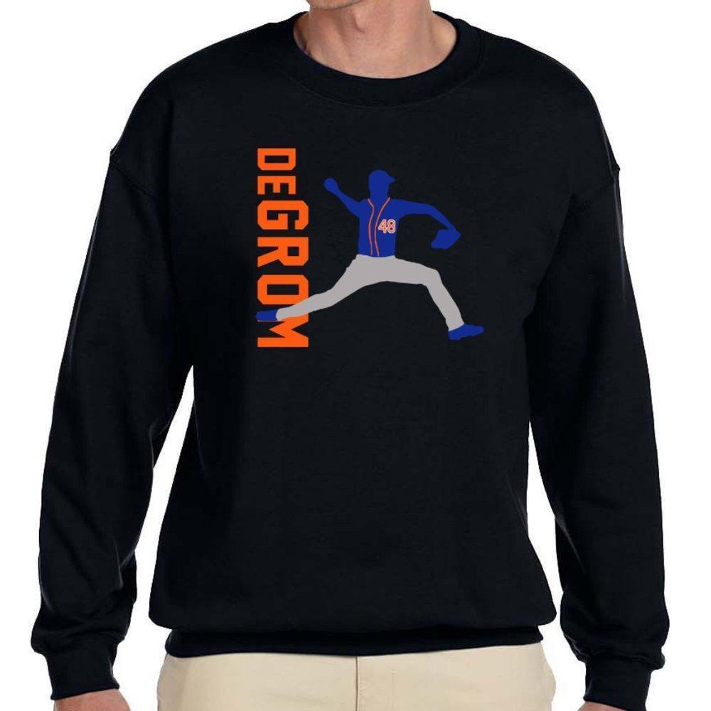 New York Mets Jacob Degrom Crewneck Sweatshirt - Picture 1 of 4